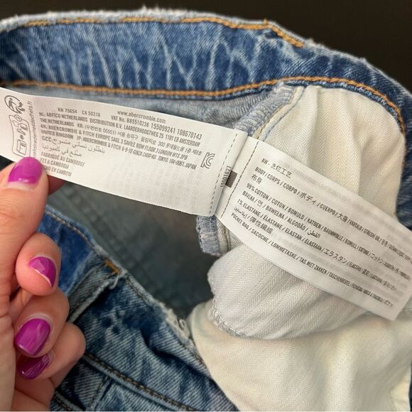 Abercrombie & Fitch The Baggy Low Rise Jeans 8Long - Picture 8 of 11